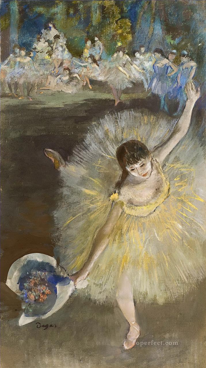 Terminando el arabesco Edgar Degas Pintura al óleo